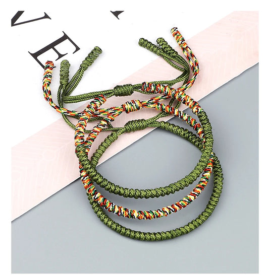Pulseira Tibetana Budha Verde do Equilibrio