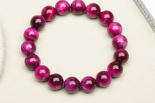 Pulseira Olho de Tigre Rosa