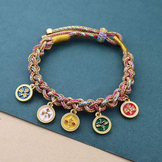 Pulseira Tibetana Cinco Estradas da Riqueza