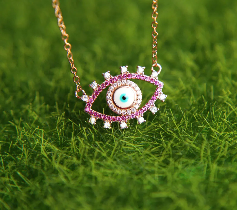 Colar Olho Grego Authentic Pink