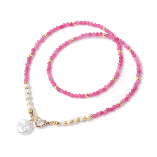 Colar Quartzo Rosa Vibrante