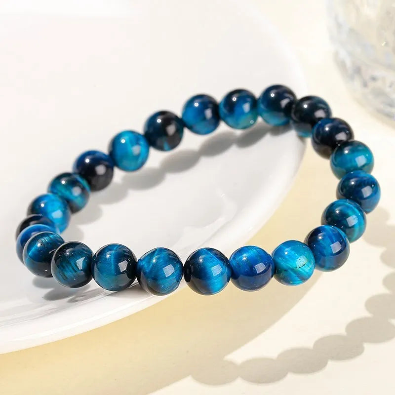 Pulseira Pedra Zen Olho de Tigre Azul