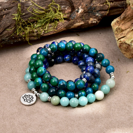 Pulseira Japamala 108 Contas: Despertar do Lótus Sagrado