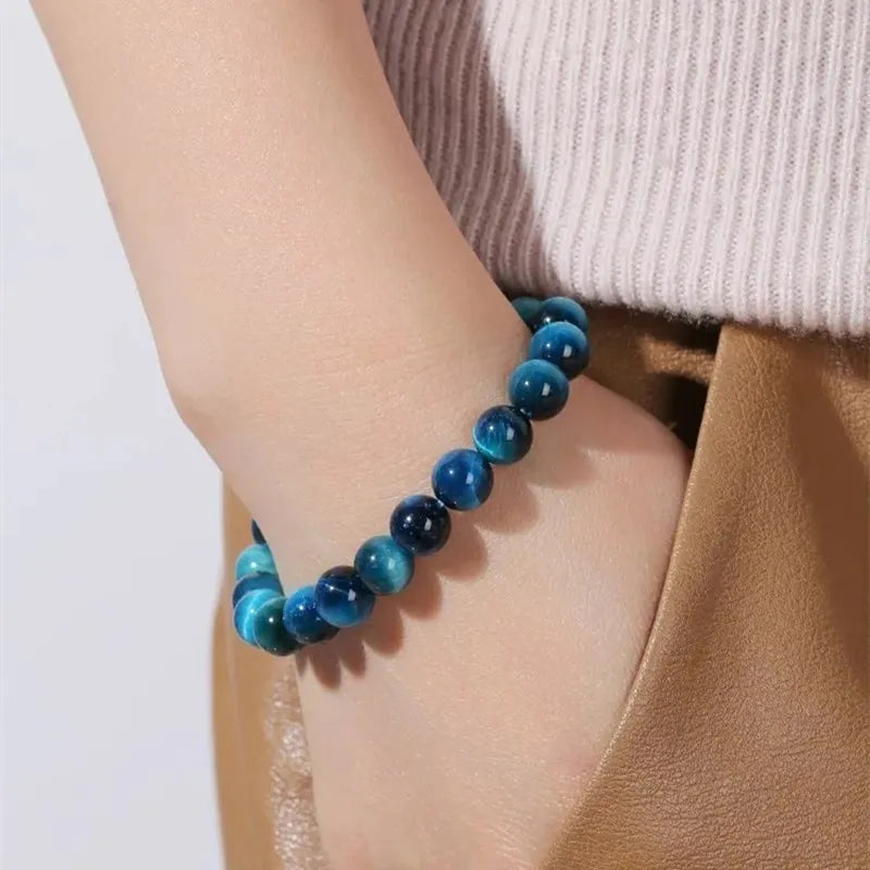 Pulseira Pedra Zen Olho de Tigre Azul