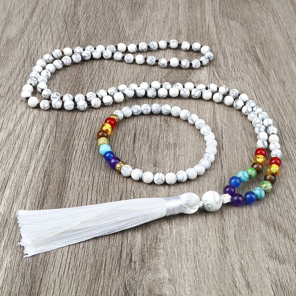 Japamala 7 Chakras com Howlita