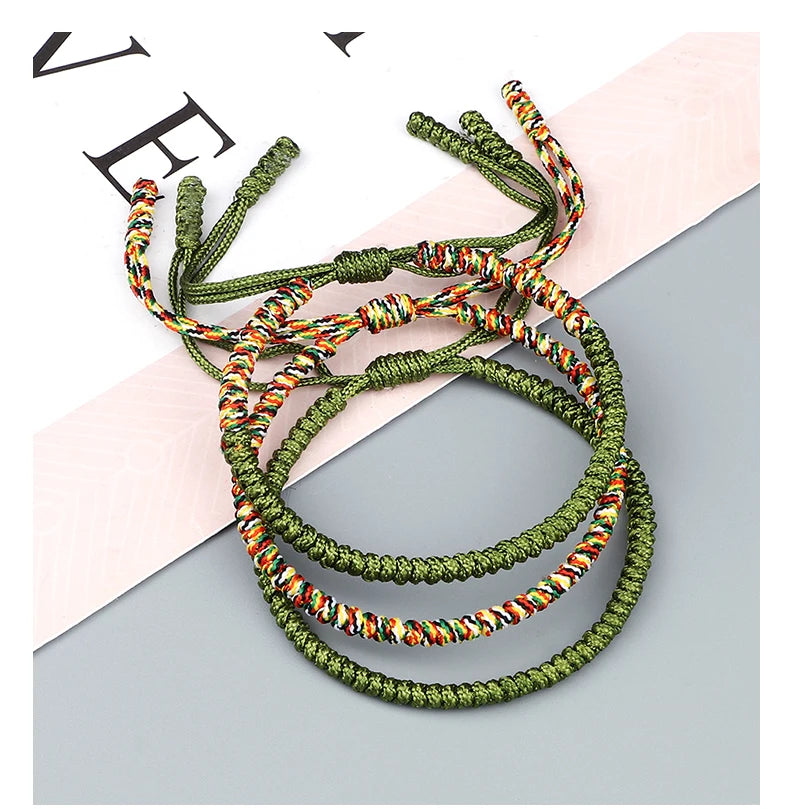 Pulseira Tibetana Budha Verde do Equilibrio