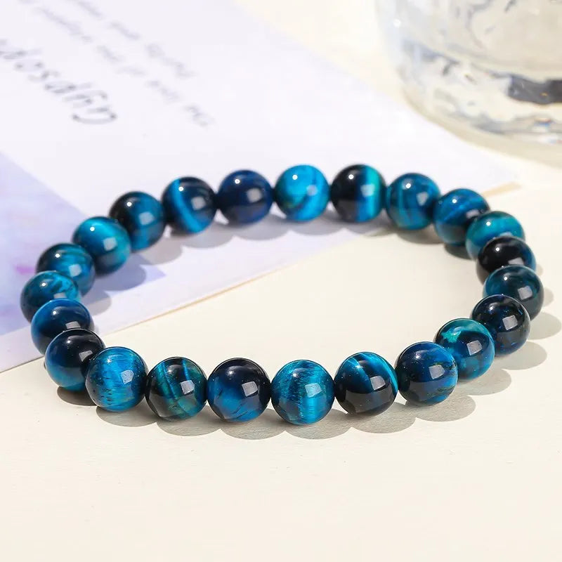 Pulseira Pedra Zen Olho de Tigre Azul