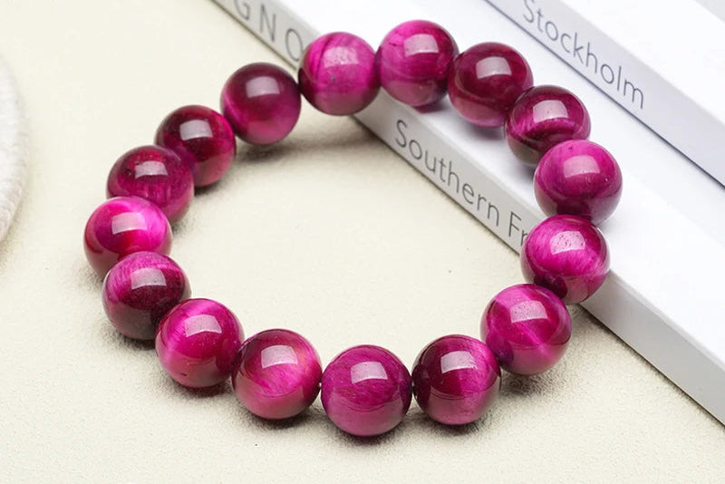 Pulseira Olho de Tigre Rosa