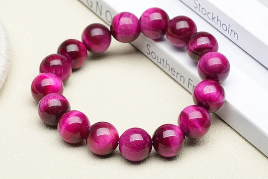 Pulseira Olho de Tigre Rosa