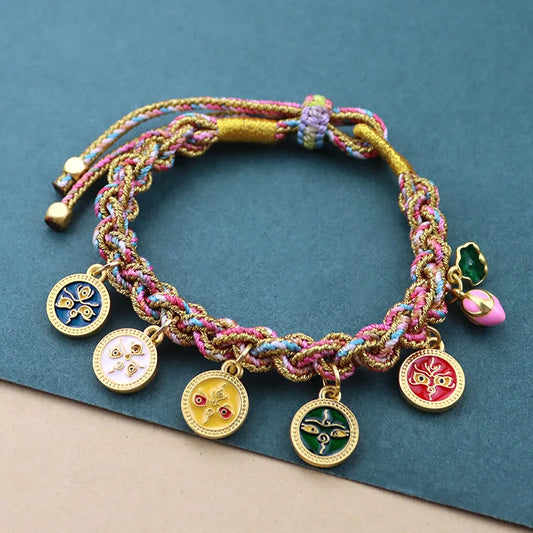 Pulseira Tibetana Cinco Estradas da Riqueza