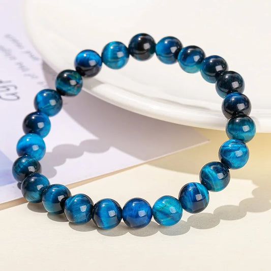 Pulseira Pedra Zen Olho de Tigre Azul